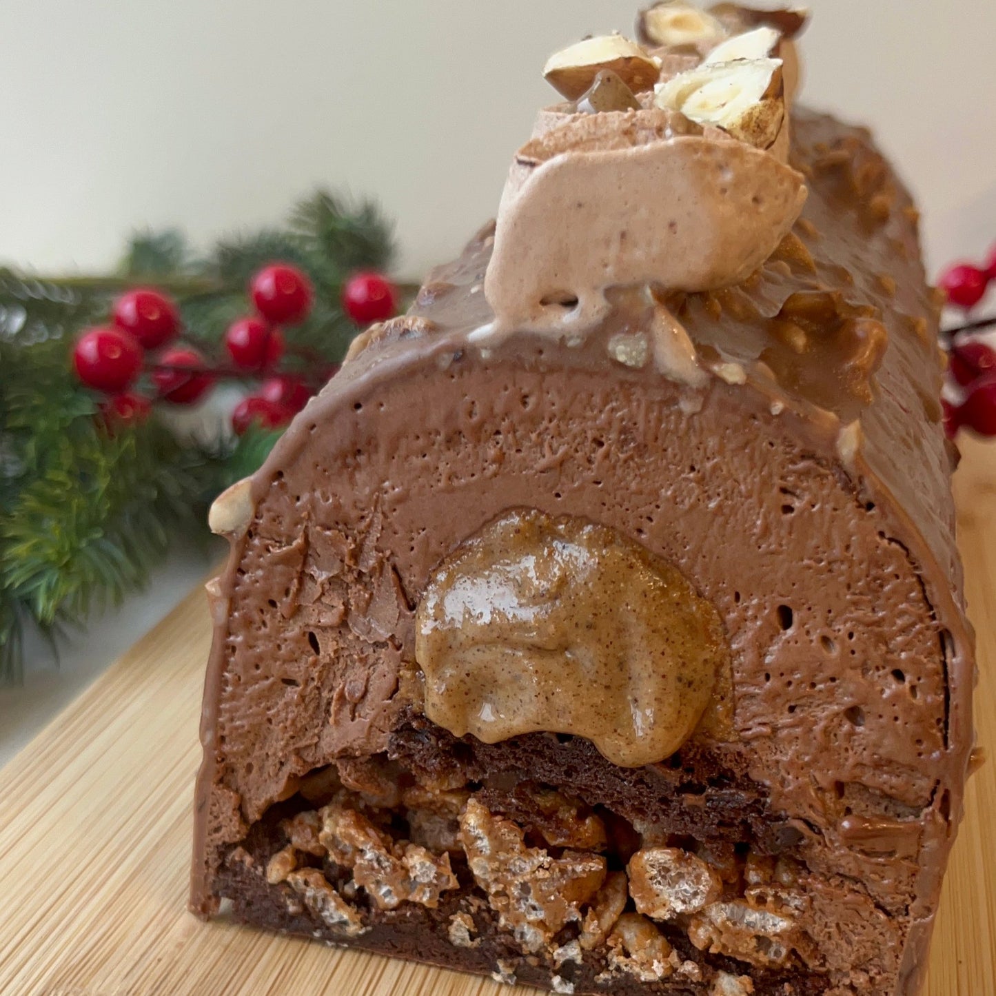 Buche de noel chocolat noisette