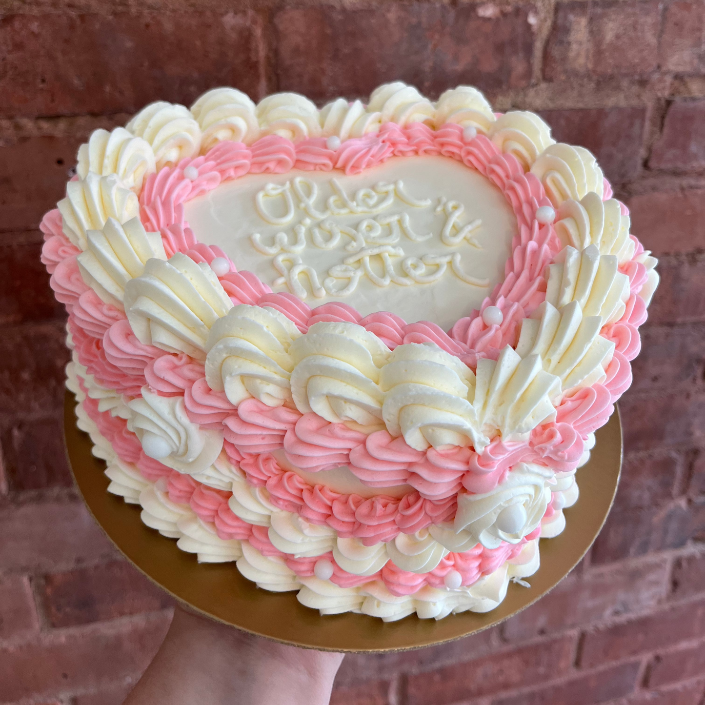 gateau coeur decoration retro