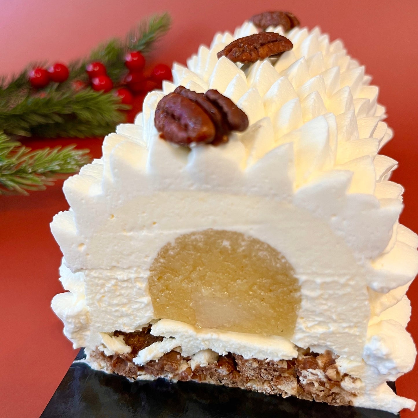 Bûche de Noël Poire Pacane