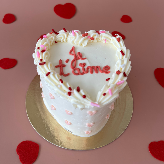 Gâteau de la Saint Valentin en forme de coeur